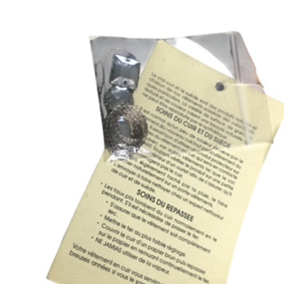 NWT Peter Nygard Knit/Leather Full Zip Flower Embellished Jacket Size M - Picture 9 of 10